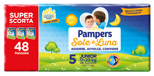 PAMPERS SOLE&LUNA TRIO JUNIOR 48 PEZZI