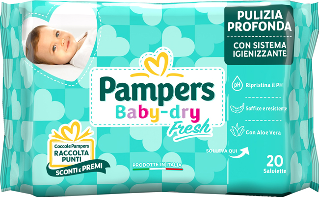 Pampers Baby Fresh Salviettine Umidificate 20 Pezzi