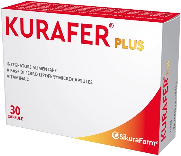 Kurafer Plus Integratore Ferro e Acido Folico 30 Capsule