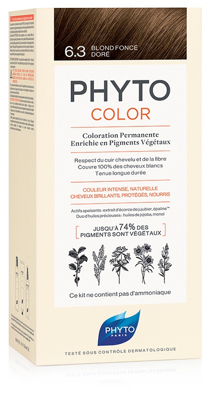 PHYTOCOLOR 6.3 BIONDO SCU DOR 1 LATTE + 1 CREMA + 1 MASCHERA+ 1 PAIO DI GUANTI