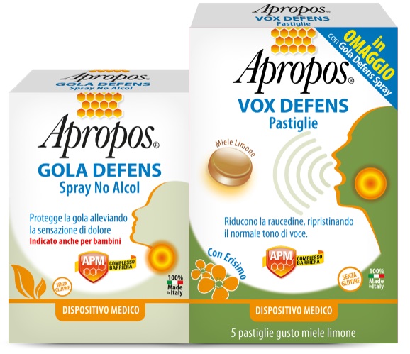 APROPOS GOLA DEFENS SPRAY NO ALCOL + VOX DEFENS PASTIGLIE