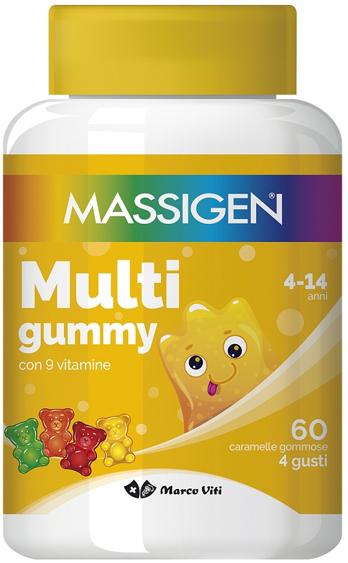 Massigen Dailyvit+ Multigummy - Integratore Multivitaminico per Bambini - 60 Caramelle Gommose