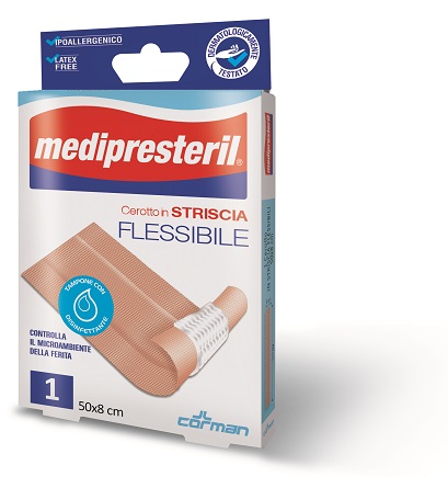 CEROTTO IN STRISCIA MEDIPRESTERIL FLESSIBILE 50X8CM