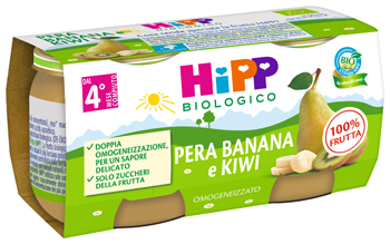 HIPP OMOGENEIZZATO KIWI BANANA E PERA 2 X 80 G