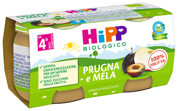 HIPP OMOGENEIZZATO PRUGNA E MELA 2 X 80 G