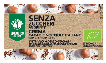 CREMA SPALMABILE CACAO/NOCCIOLE SENZA ZUCCHERI AGGIUNTI 200G
