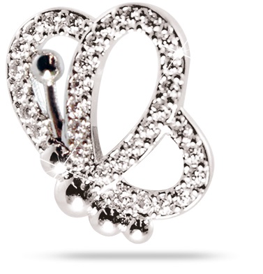 MJ POST 261 FARFALLA CON ZIRCONI