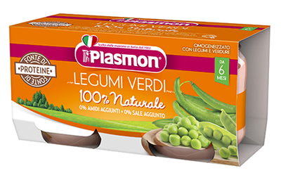 PLASMON OMOGENEIZZATO LEGUMI VERDI 2X80 G