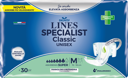 PANNOLONE MUTANDINA LINES SPECIALIST CLASSIC SUPER ULTRA MM30 PEZZI