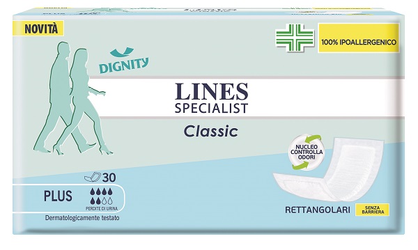 PANNOLONE LINES SPECIALIST CLASSIC RETTANGOLARE SENZA BARRIERA CONTROL 30 PEZZI