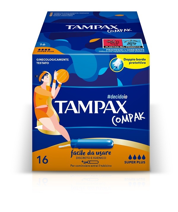 Tampax Compak Super Plus Assorbenti Interni 16 Pezzi