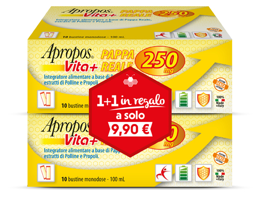 APROPOS VITA+ PAPPA REALE 250MG BIPACCO 10 BUSTINE + 10 BUSTINE