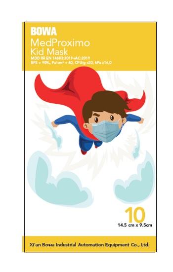 MASCHERINA CHIRURGICA MONOUSO A 3 STRATI MEDPROXIMO KIDS 10PEZZI