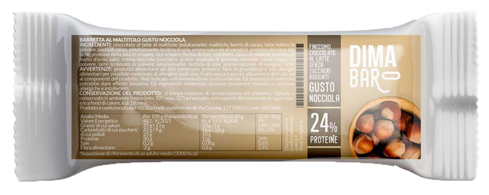 DIMABAR BARRETTA AL MALTITOLO GUSTO NOCCIOLA 40 G