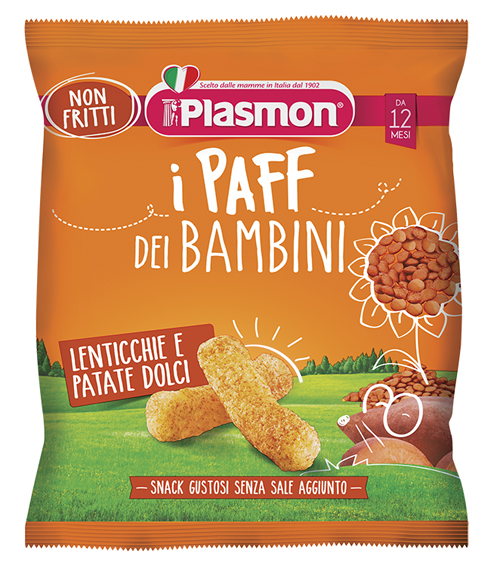 PLASMON DRY SNACK PAFF LENTICCHIE-PATATA DOLCE 15 G