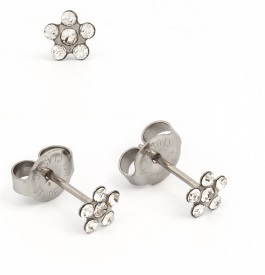 DAISY WITH APRIL CRYSTAL SURGICAL STEEL