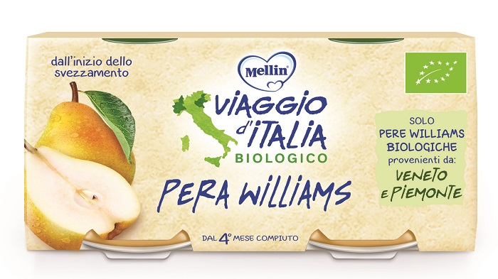 MELLIN VIAGGIO ITALIA BIO OMOGENEIZZATO PERA WILLIAMS 2 X 10G