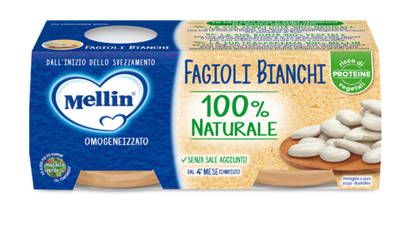 Mellin Omogeneizzato Fagioli Bianchi 2x80g