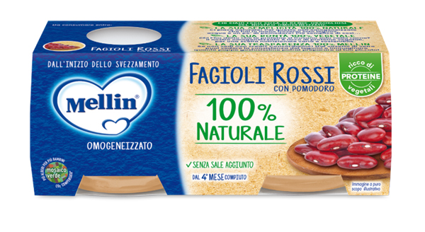 Mellin Omogeneizzato Fagioli Rossi 2x80g