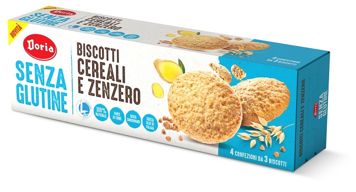 DORIA BISCOTTI CEREALI-ZENZERO 4X37,5 G