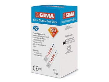 STRISCE GLICEMIA PER GLUCOMETRO BLUETOOTH GIMA 50 PEZZI