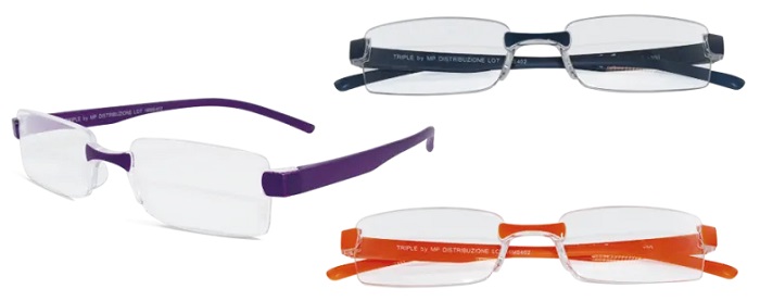 OCCHIALE DA LETTURA PREMONTATO TWINS SILVER TRIPLE +2,00 DIOTTRIE