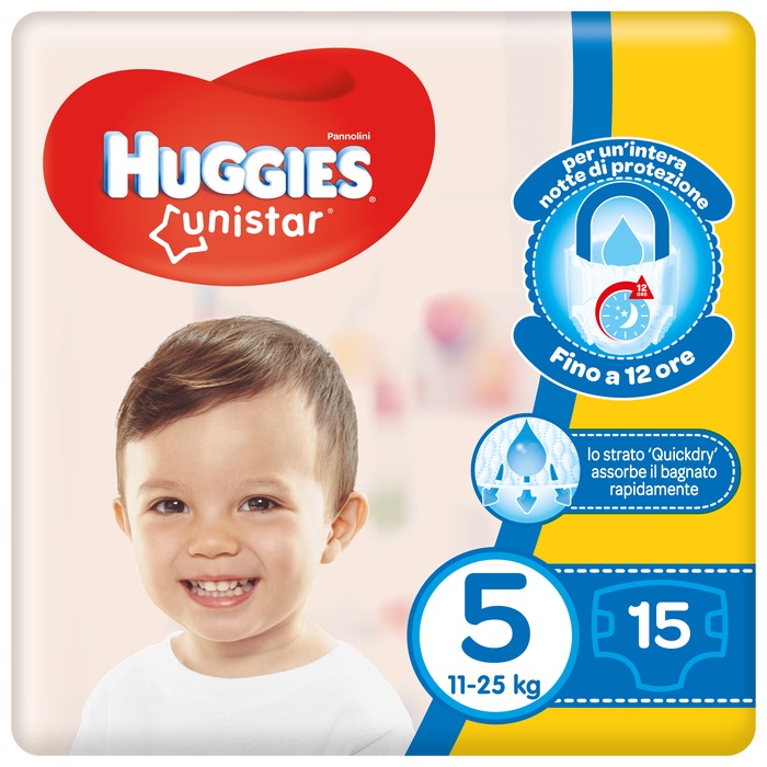 Huggies Unistar Base 5 Pannolini 15 Pezzi