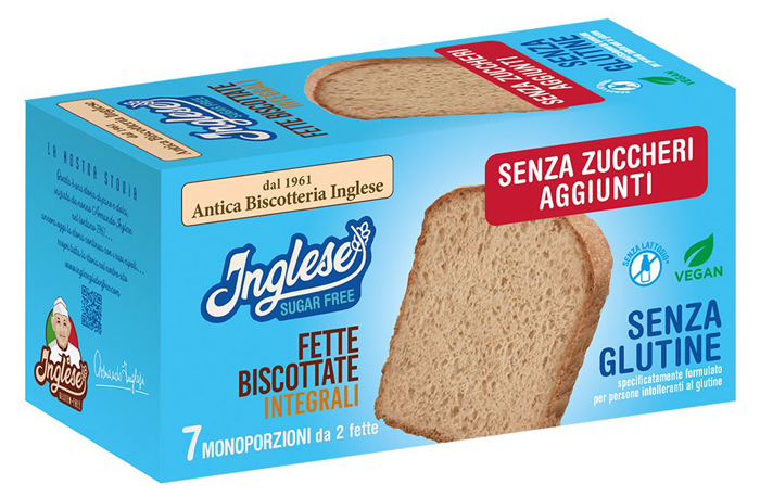 INGLESE FETTE BISCOTTI INTEGRALI SENZA ZUCCHERI AGGIUNTI PROMO 200 G