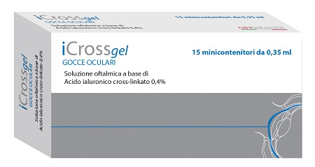 Icross Gel Collirio Lubrificante di Acido Ialuronico 15 Flaconcini