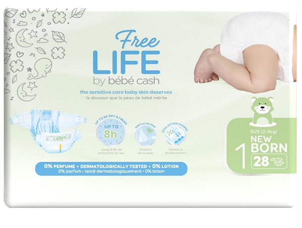 FREELIFE BY BEBECASH NEW BORN TAGLIA 1 2-4 KG GIROVITA 30-41CM 28 PEZZI