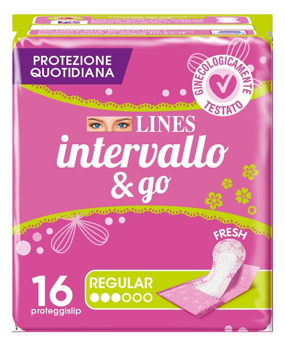 Lines Intervallo Fresh & Go Proteggislip Ripiegati 16 Pezzi