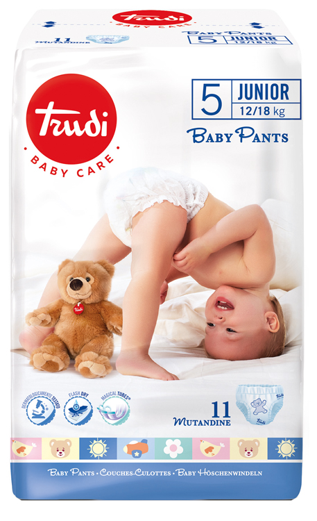 TRUDI BABY CARE PANTS JUNIOR 12/18 KG 11 PEZZI