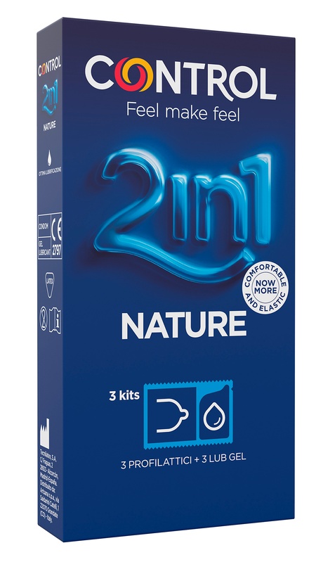 CONTROL 2IN1 NEW NATURE 2,0 + NATURE LUBE 3+ 3 PEZZI
