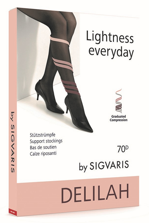 SIGVARIS DELILAH 70 DENARI FLAT COLLANT NERO 3