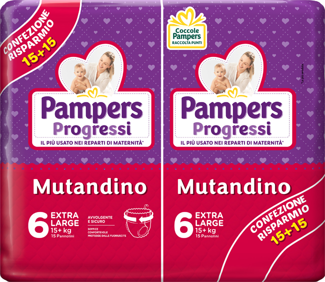 PAMPERS PROGRESSI MUTANDINA XL 30 PEZZI