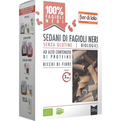 SEDANI FAGIOLI NERI SENZA GLUTINE 250 G