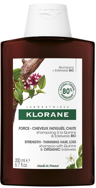 Klorane Shampoo Fortificante alla Chinina e Stella Alpina Bio 400 ml
