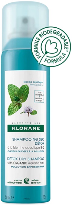 Klorane Shampoo Secco alla Menta Acquatica Bio 150 ml