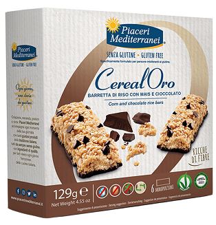 PIACERI MEDITERRANEI BARRETTA DI RISO CON MAIS E CIOCCOLATO129 G