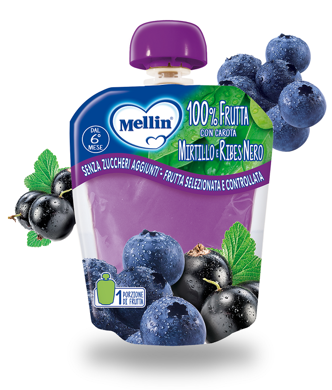 Mellin 100% Mirtillo e Ribes Nero 90 g