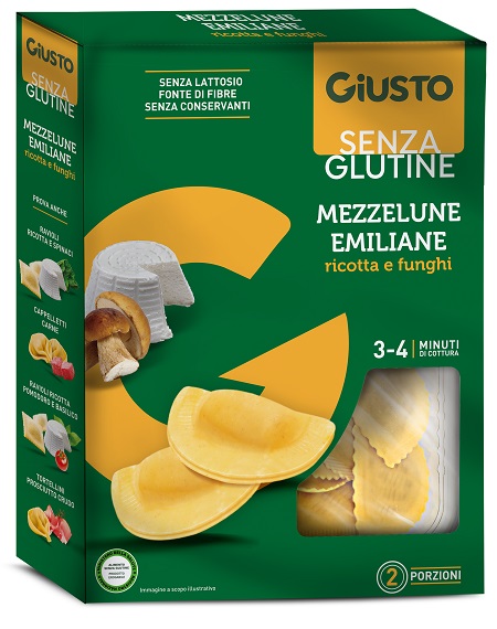 GIUSTO SENZA GLUTINE MEZZELUNE FUNGHI/RICOTTA 250 G