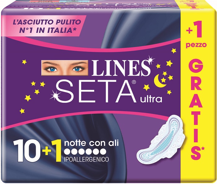 LINES SETA ULTRA NOTTE 10+1 GRATIS