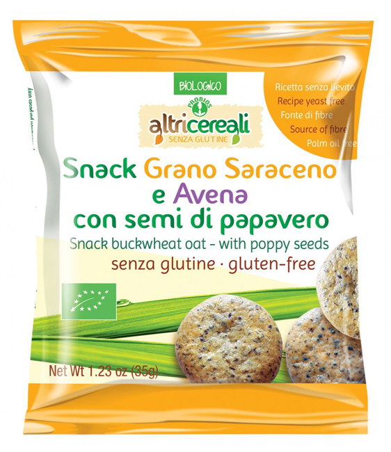 ALTRICEREALI SNACK SARACENO E AVENA CON SEMI DI PAPAVERO 35G