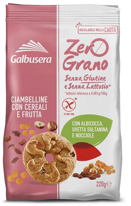 ZEROGRANO FROLLINI CEREALI FRUTTA 220 G