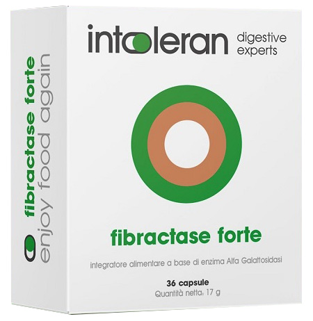 Intoleran Fibractase Forte Integratore Digestione Carboidrati 36 Capsule