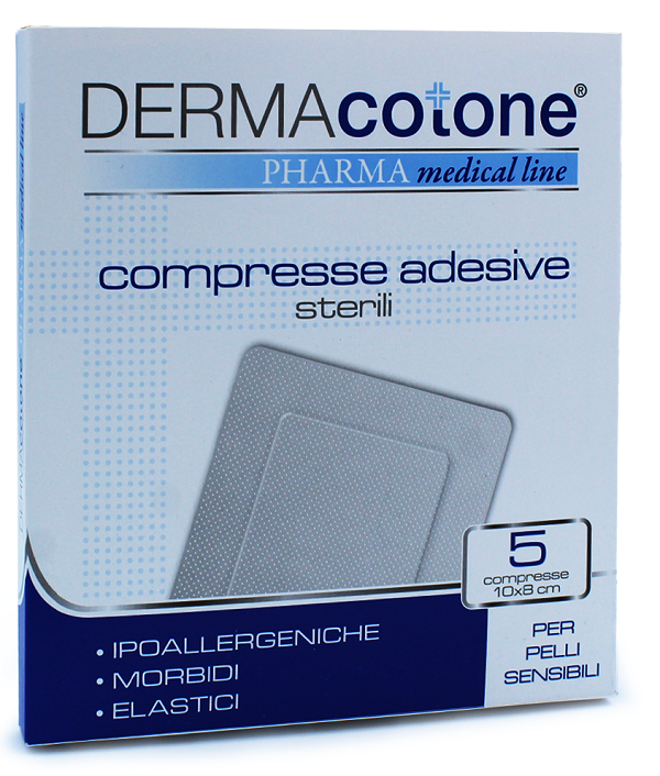COMPRESSA ADESIVA DERMACOTONE 10X8CM 5 PEZZI