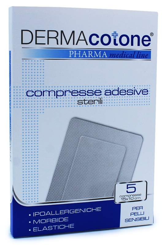 COMPRESSA ADESIVA DERMACOTONE 10X15CM 5 PEZZI