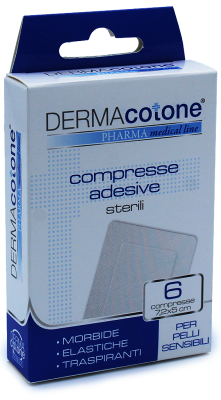 COMPRESSA ADESIVA DERMACOTONE 7,2X5CM 6 PEZZI