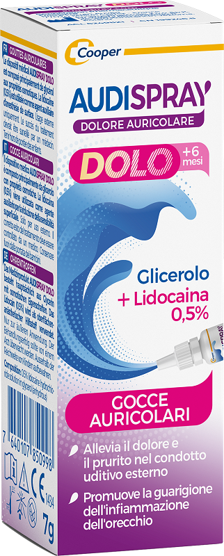 AUDISPRAY DOLO +6 MESI GOCCE AURICOLARI BAMBINI 7 G