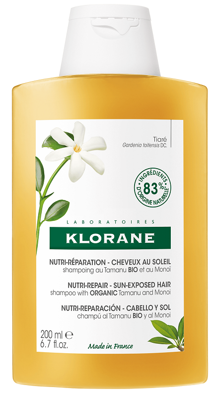 Klorane Les Polysianes Shampoo Nutritivo Tamanu Bio e Monoi 200 ml